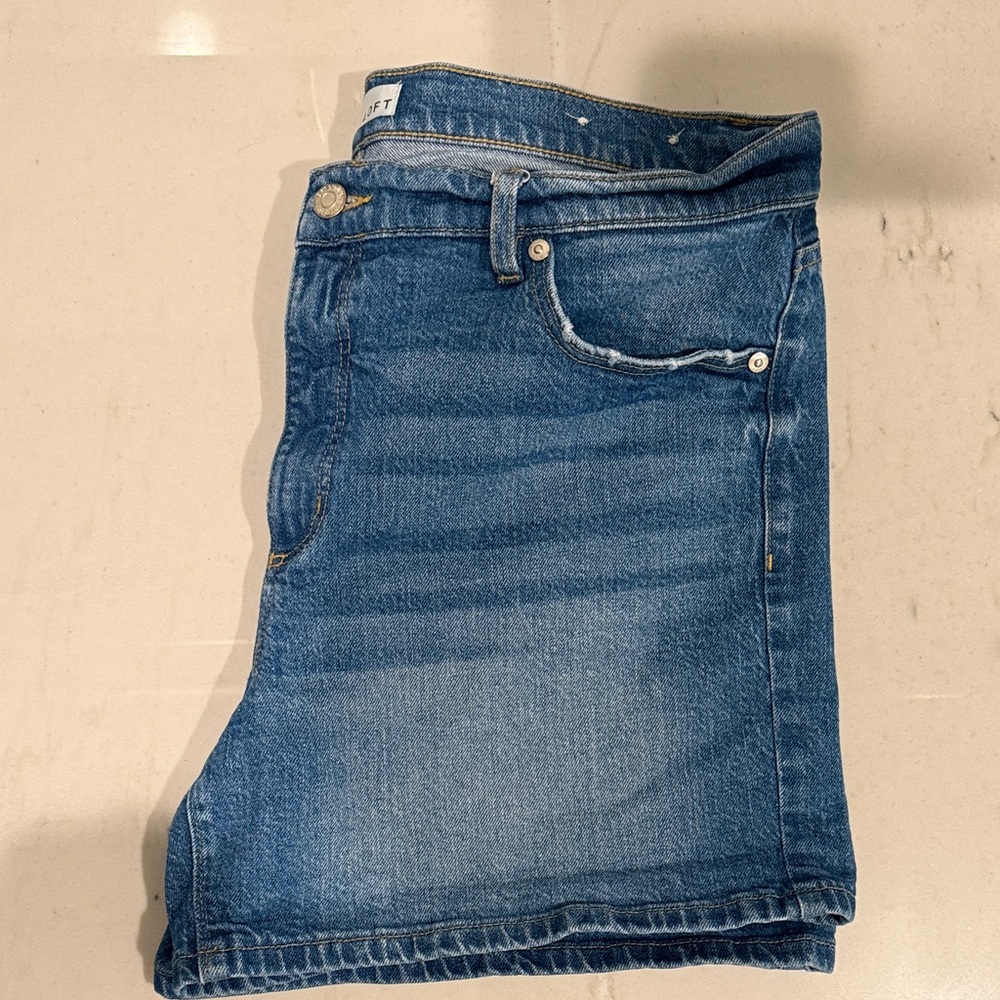 LOFT Medium Blue Denim Women's Jean Shorts - Picture 5 of 5